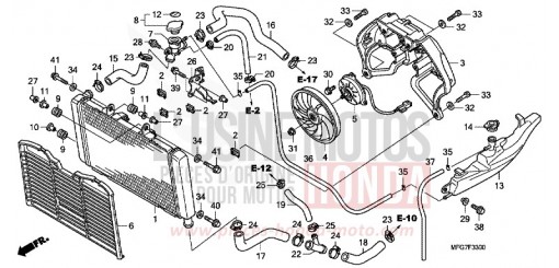 RADIATEUR CB600FA39 de 2009